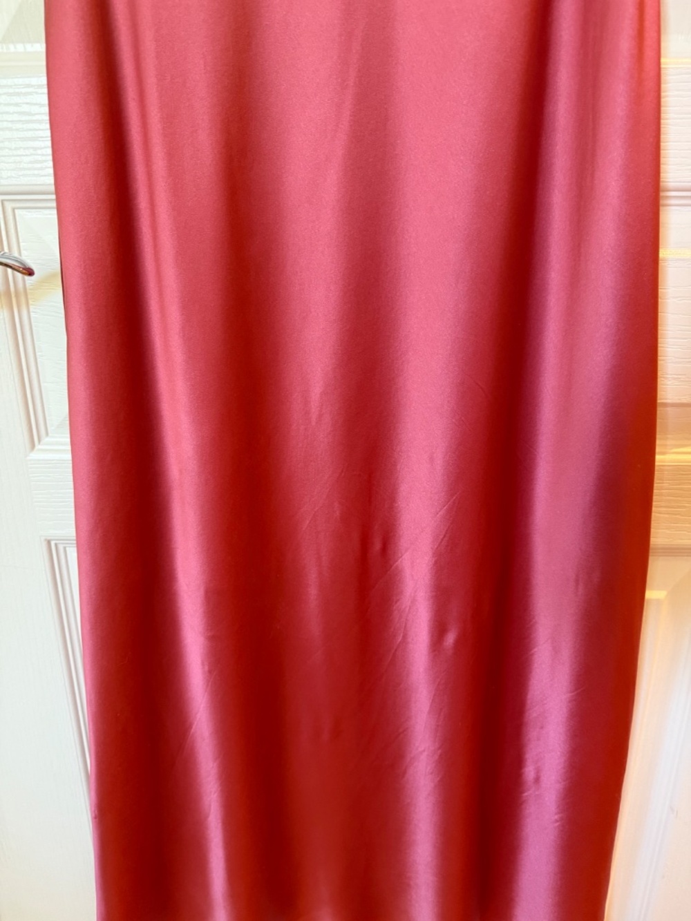 PAIGE Silk Sleeveless Cutout Midi Dress | Rosewood Mauve | Size M - Picture 4 of 5